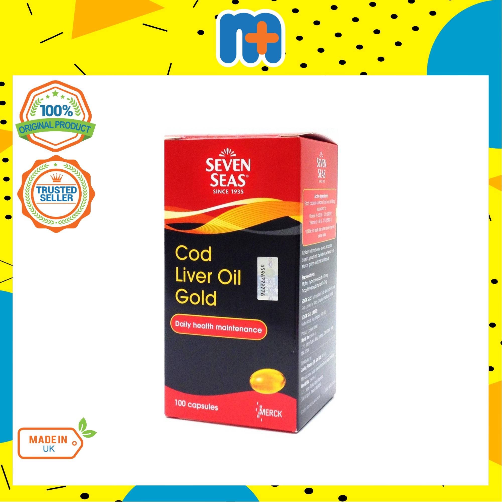 SEVENSEAS Cod Liver Oil Gold Caps 100s - View #4